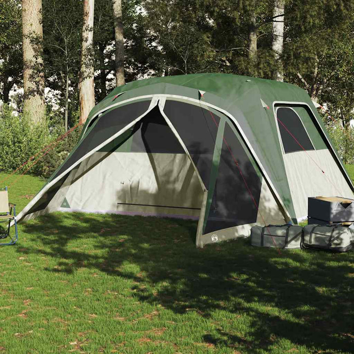 Family Tent with Porch 6-Person Green Waterproof