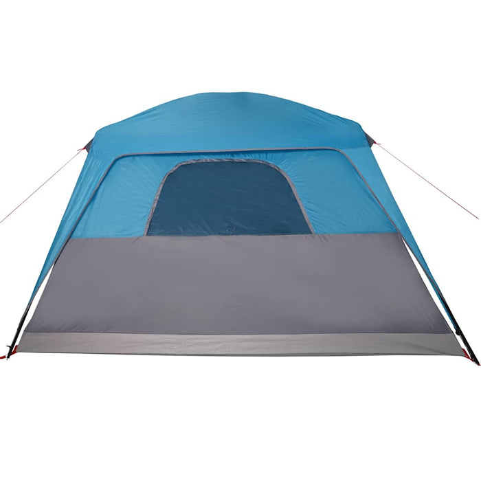 Family Tent with Porch 6-Person Blue Waterproof