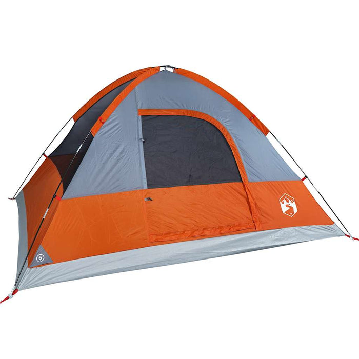 Family Tent Dome 6-Person Orange Waterproof