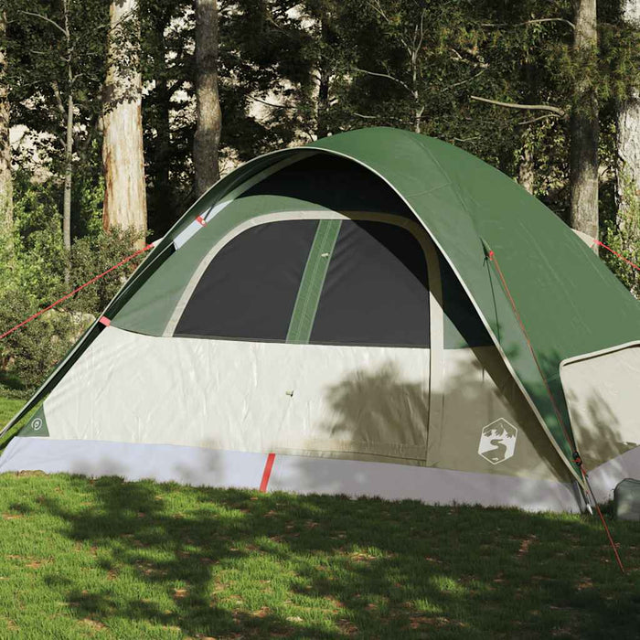 Family Tent Dome 6-Person Green Waterproof