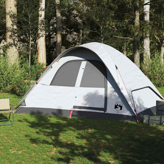 Family Tent Dome 6-Person White Blackout Fabric Waterproof