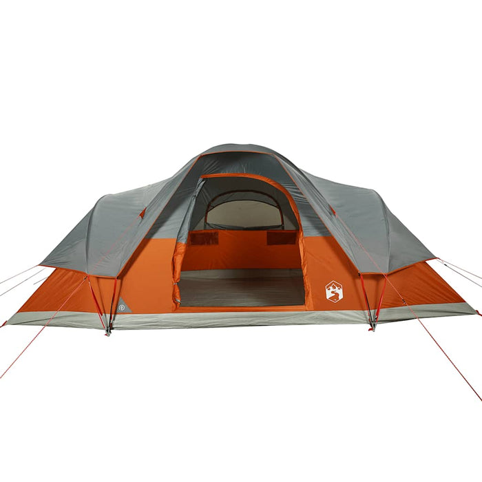 Family Tent Dome 9-Person Orange Waterproof