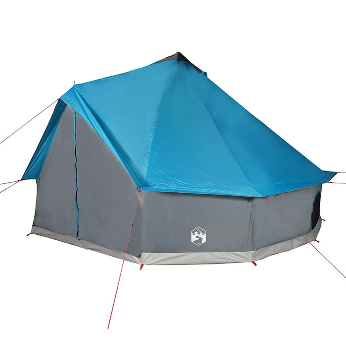 Family Tent Tipi 8-Person Blue Waterproof