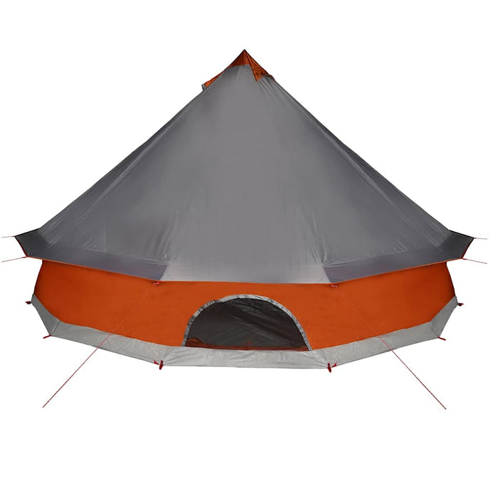 Family Tent Tipi 8-Person Grey and Orange Waterproof