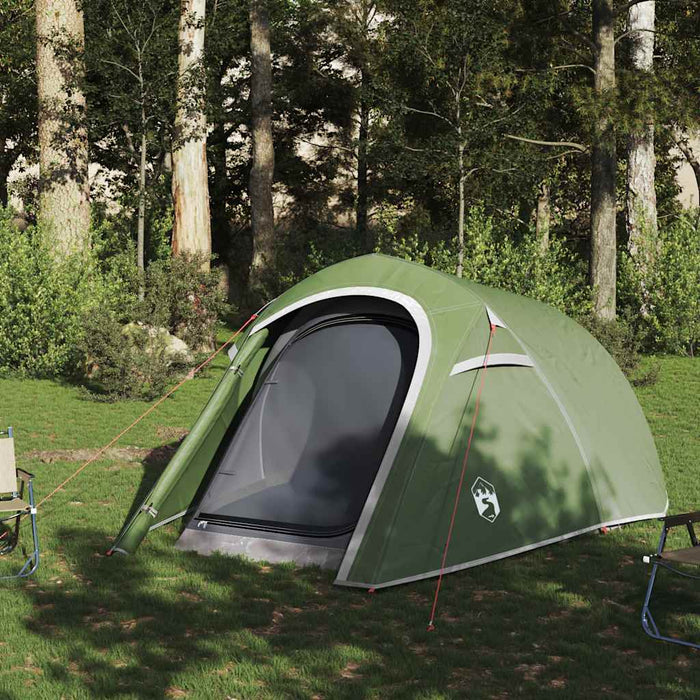 Camping Tent Tunnel 3-Person Green Waterproof