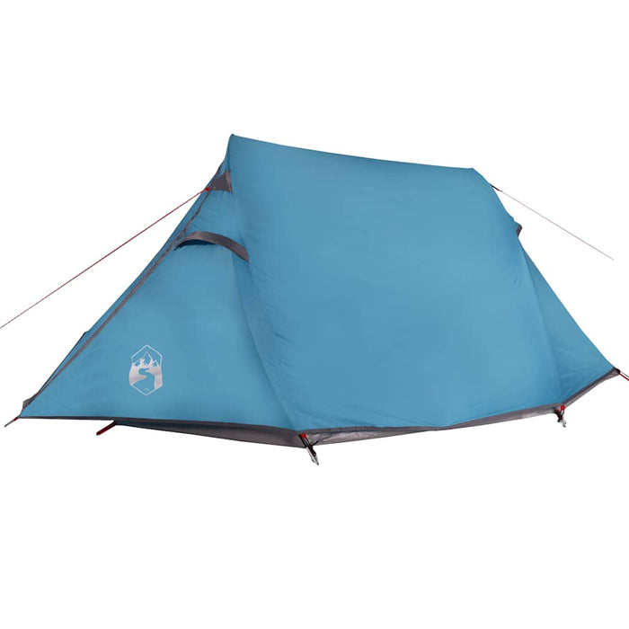 Camping Tent Tunnel 3-Person Blue Waterproof