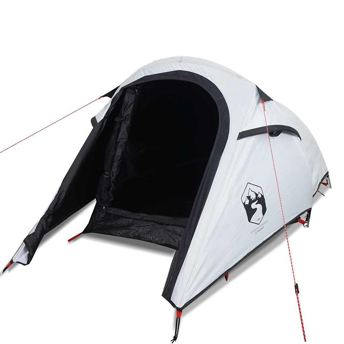 Camping Tent Tunnel 3-Person White Blackout Fabric Waterproof