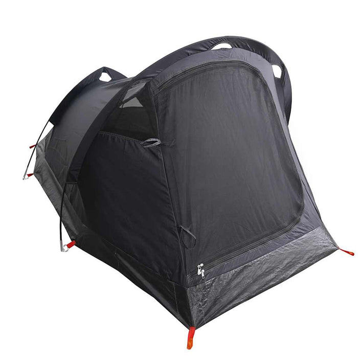 Camping Tent Tunnel 3-Person White Blackout Fabric Waterproof