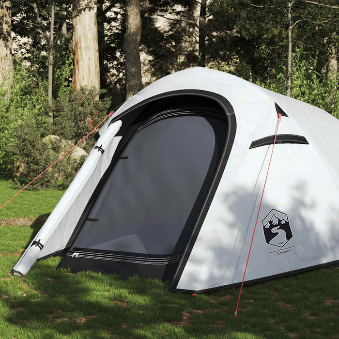 Camping Tent Tunnel 3-Person White Blackout Fabric Waterproof