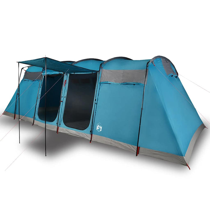 Family Tent Tunnel 8-Person Blue Waterproof