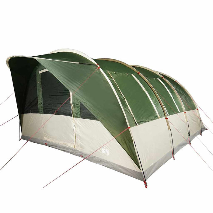 Family Tent Tunnel 7-Person Green Waterproof