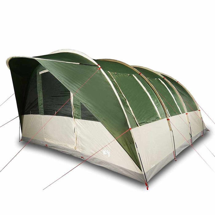 Family Tent Tunnel 7-Person Green Waterproof