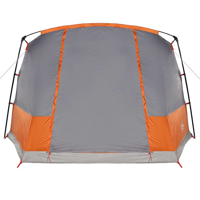 Camping Tent Tunnel 4-Person Grey and Orange Waterproof