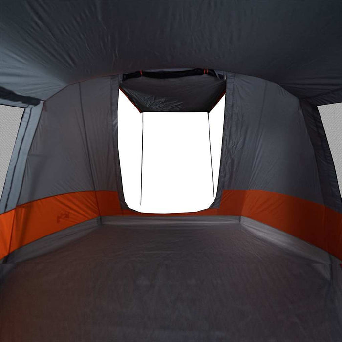 Camping Tent Tunnel 4-Person Grey and Orange Waterproof