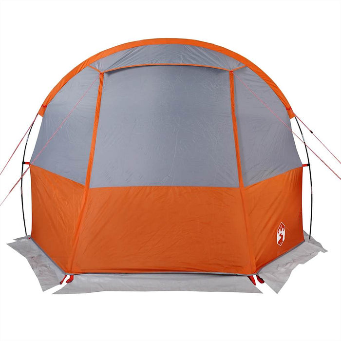 Camping Tent Tunnel 4-Person Grey and Orange Waterproof