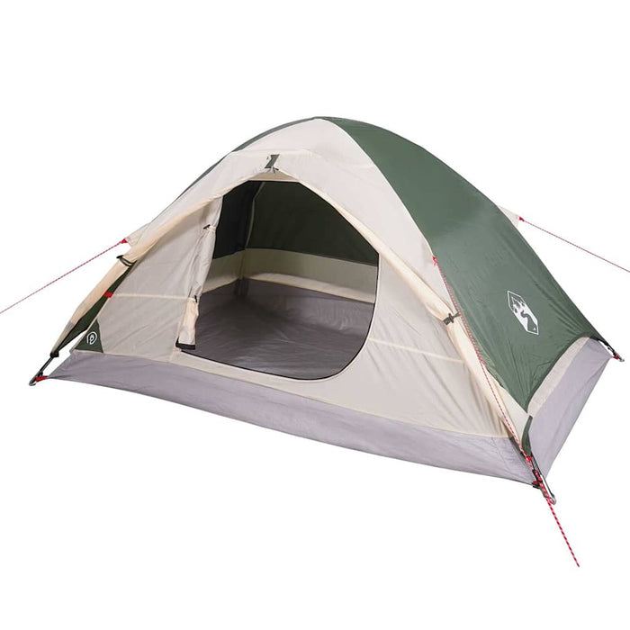 Camping Tent Dome 4-Person Green Waterproof