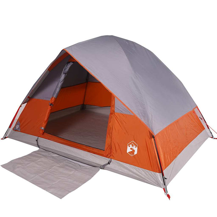 Camping Tent Dome 2-Person Orange Waterproof