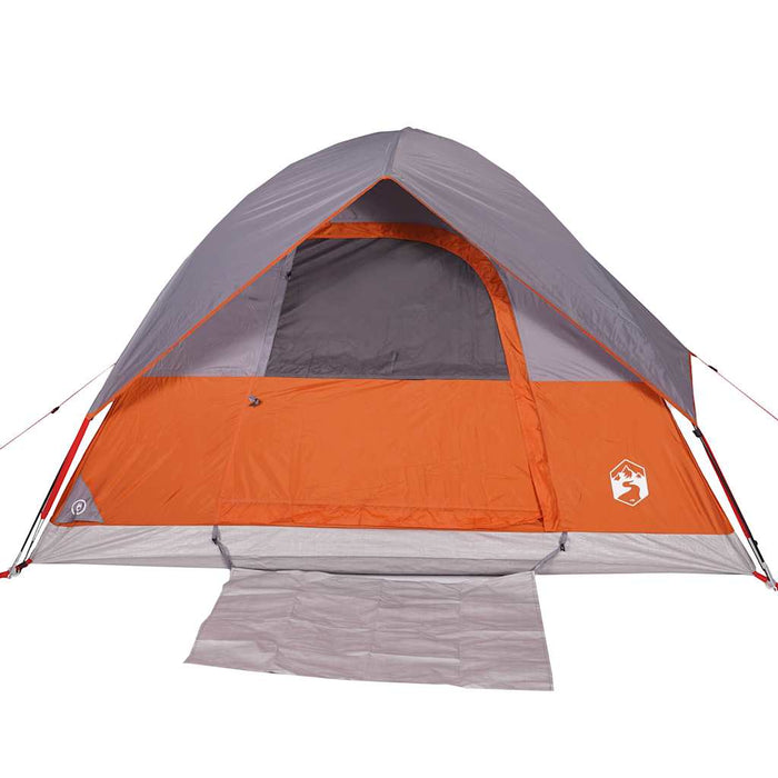 Camping Tent Dome 2-Person Orange Waterproof