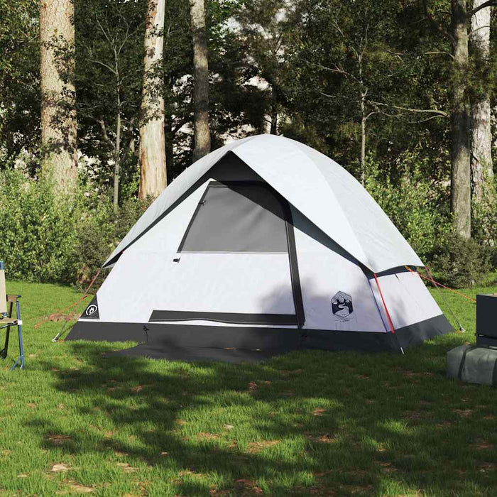 Camping Tent Dome 2-Person White Blackout Fabric Waterproof