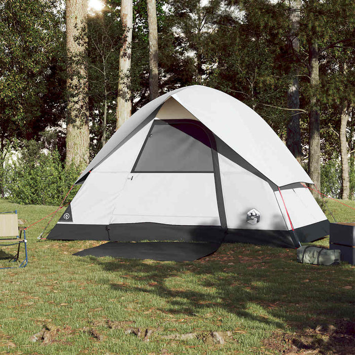 Camping Tent Dome 3-Person White Blackout Fabric Waterproof