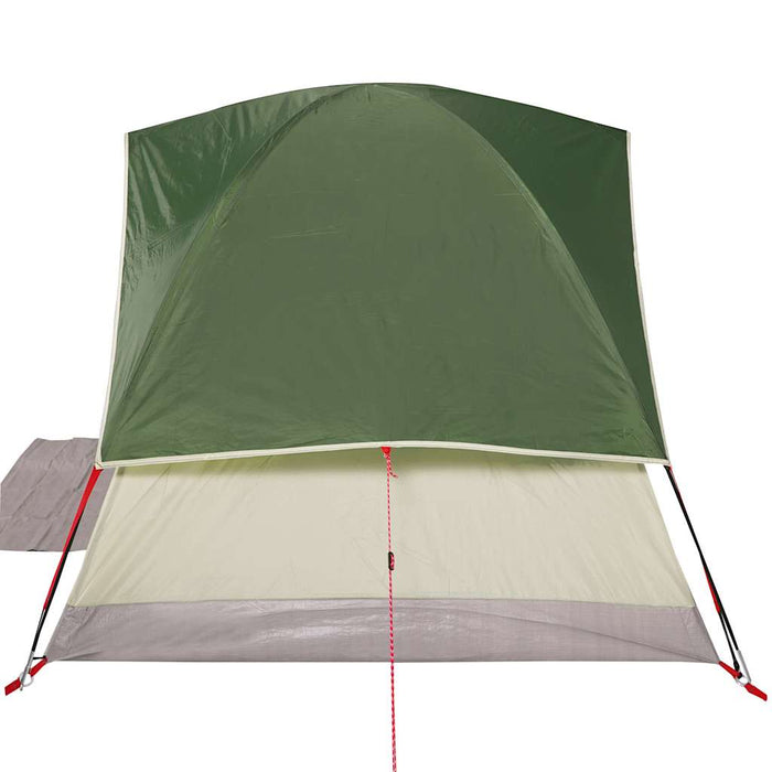 Camping Tent Dome 4-Person Green Waterproof