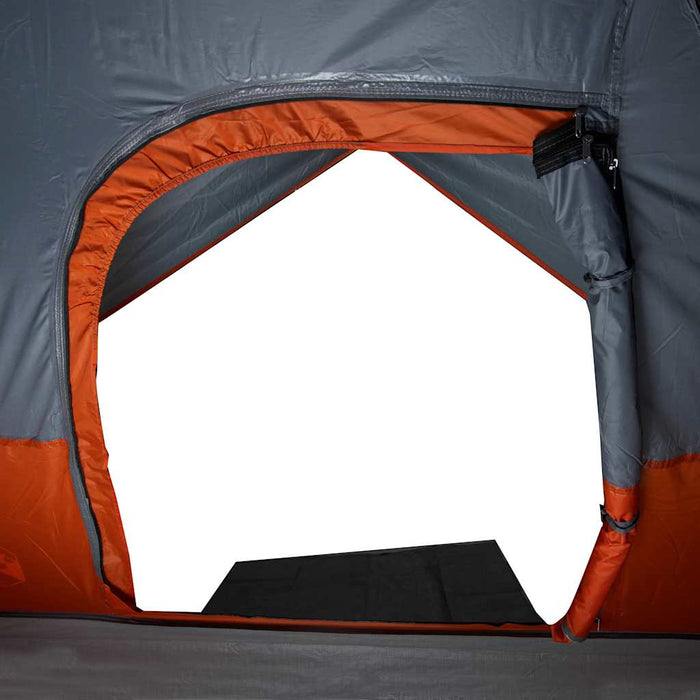 Camping Tent Dome 4-Person Orange Waterproof