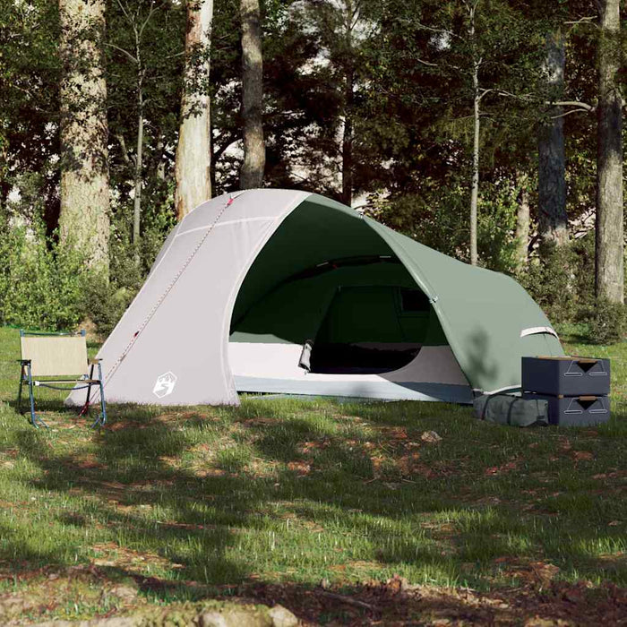 Camping Tent Dome 4-Person Green Waterproof