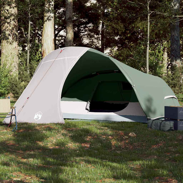 Camping Tent Dome 4-Person Green Waterproof