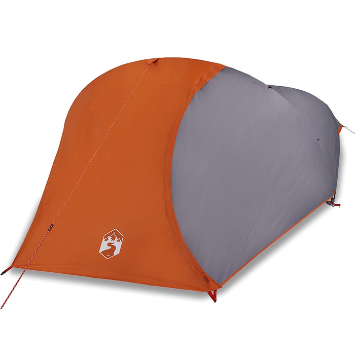 Camping Tent Dome 4-Person Orange Waterproof