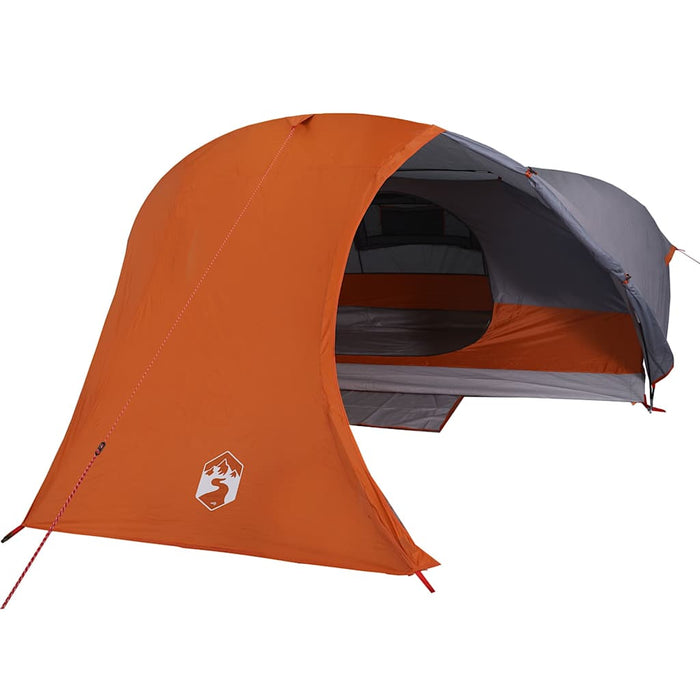 Camping Tent Dome 4-Person Orange Waterproof