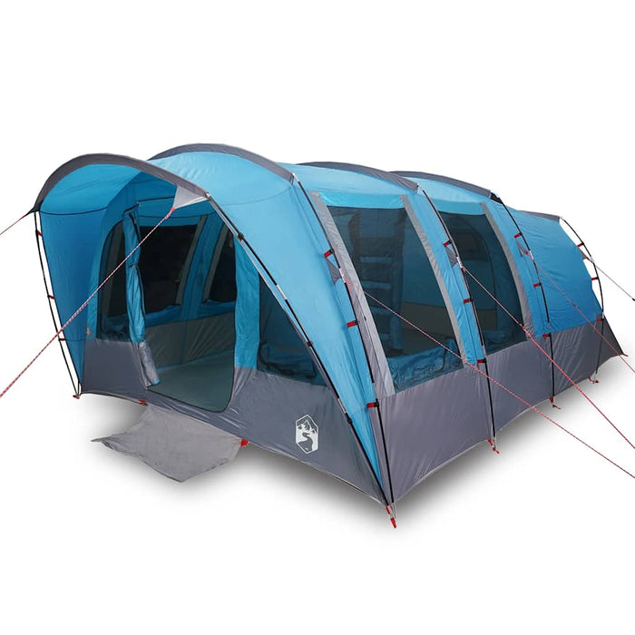 Family Tent Tunnel 8-Person Blue Waterproof