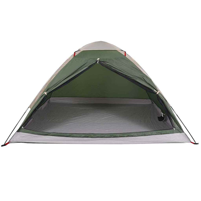 Camping Tent Dome 4-Person Green Waterproof