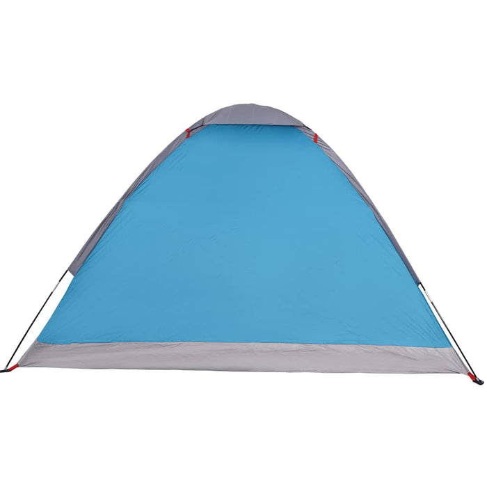 Camping Tent Dome 4-Person Blue Waterproof