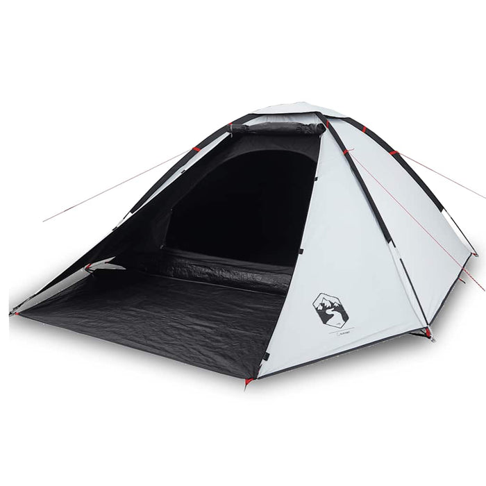 Camping Tent Dome 4-Person White Blackout Fabric Waterproof