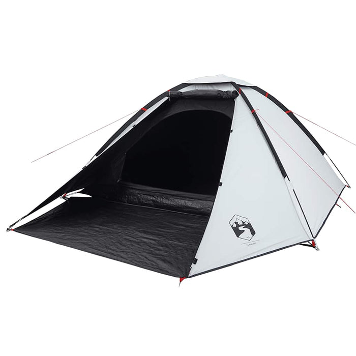 Camping Tent Dome 4-Person White Blackout Fabric Waterproof