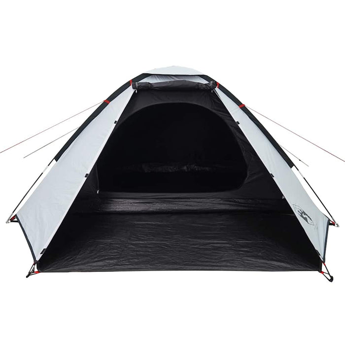 Camping Tent Dome 4-Person White Blackout Fabric Waterproof