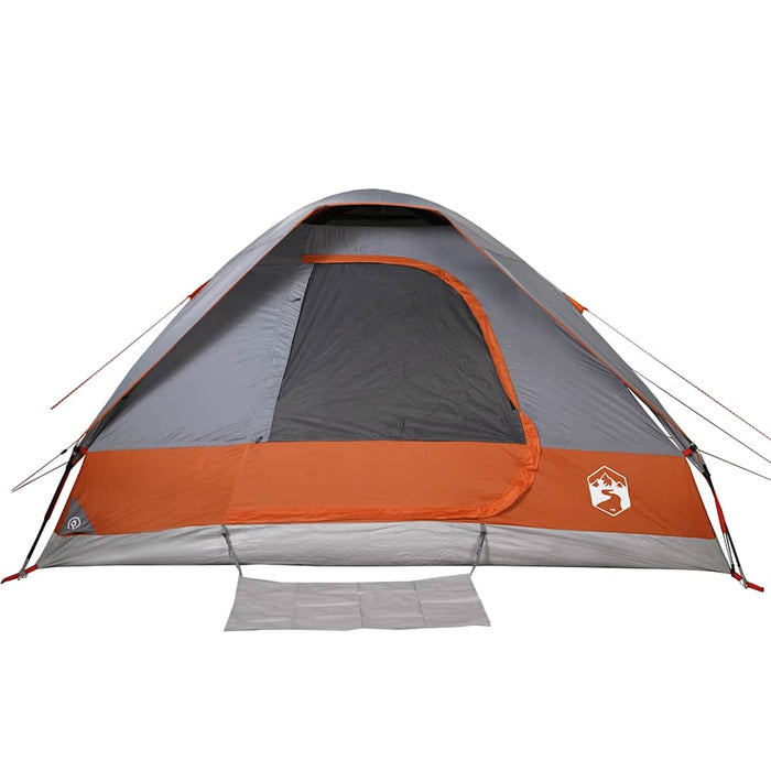 Camping Tent Dome 2-Person Grey and Orange Waterproof