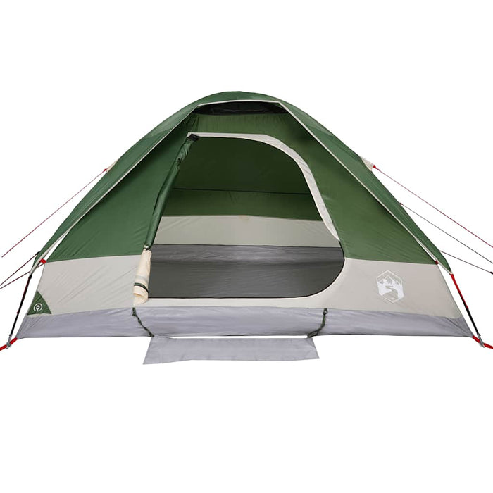 Camping Tent Dome 4-Person Green Waterproof