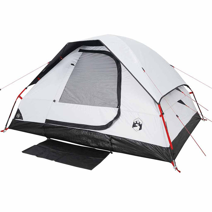 Camping Tent Dome 4-Person White Blackout Fabric Waterproof