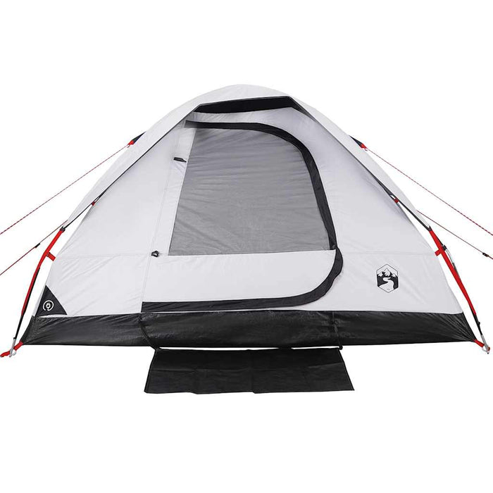 Camping Tent Dome 4-Person White Blackout Fabric Waterproof