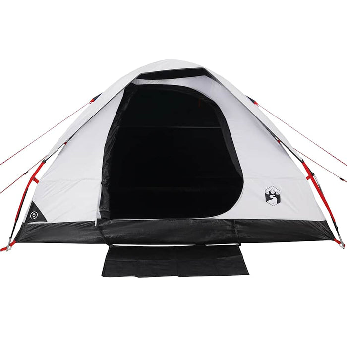 Camping Tent Dome 4-Person White Blackout Fabric Waterproof