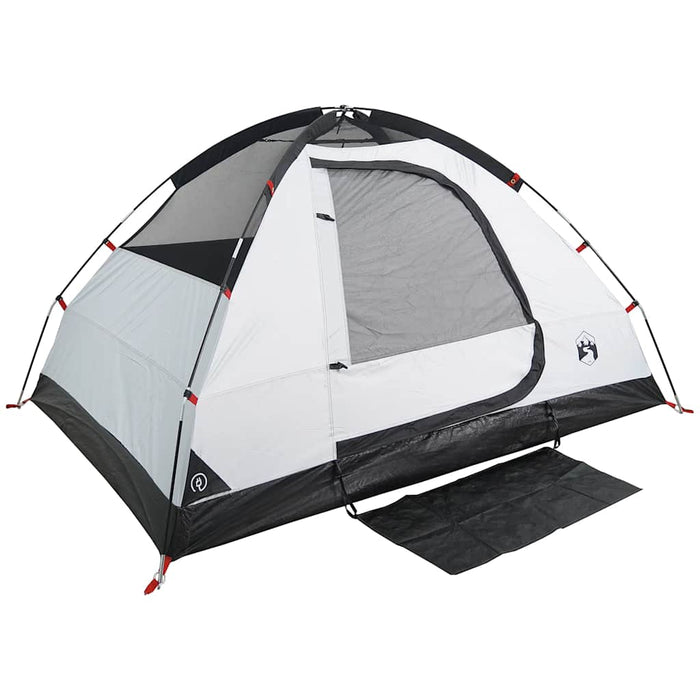 Camping Tent Dome 4-Person White Blackout Fabric Waterproof