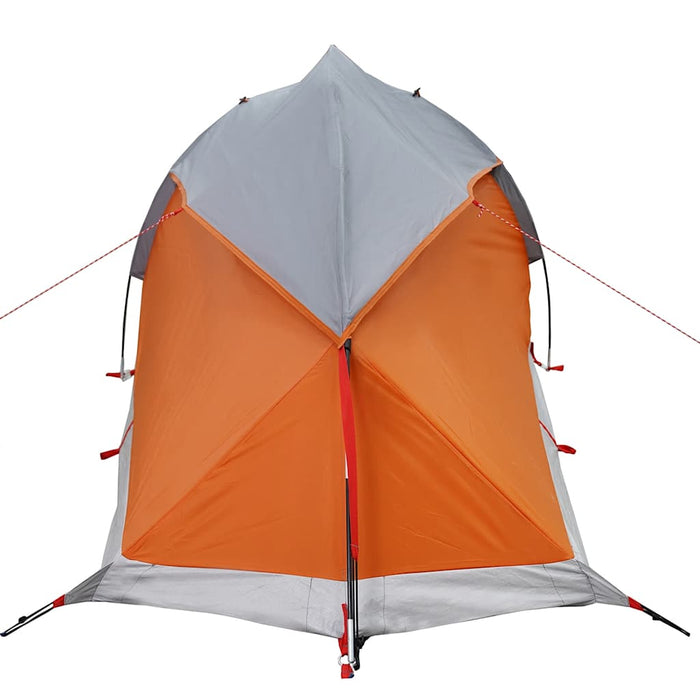 Camping Tent Dome 1-Person Grey and Orange Waterproof