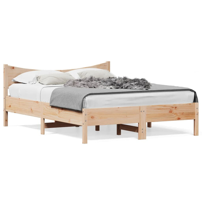 Bed Frame without Mattress 120x200 cm Solid Wood Pine