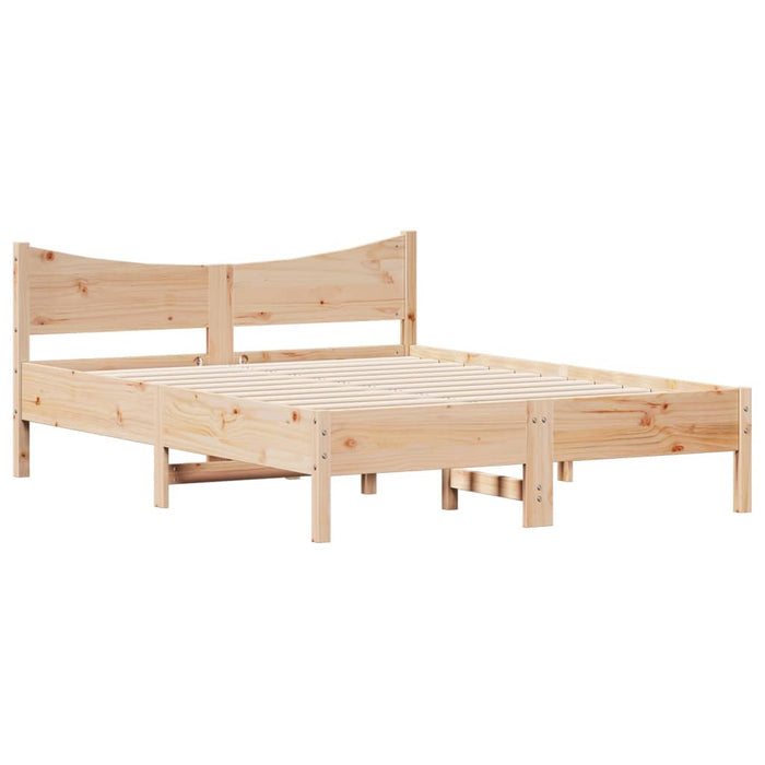 Bed Frame without Mattress 120x200 cm Solid Wood Pine