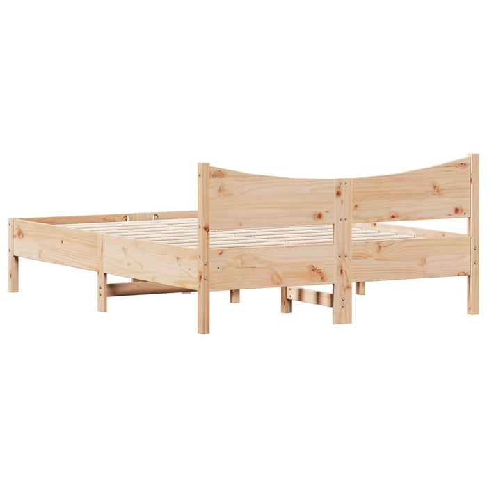 Bed Frame without Mattress 120x200 cm Solid Wood Pine