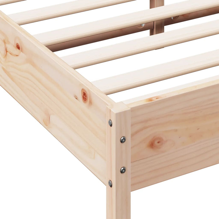 Bed Frame without Mattress 120x200 cm Solid Wood Pine