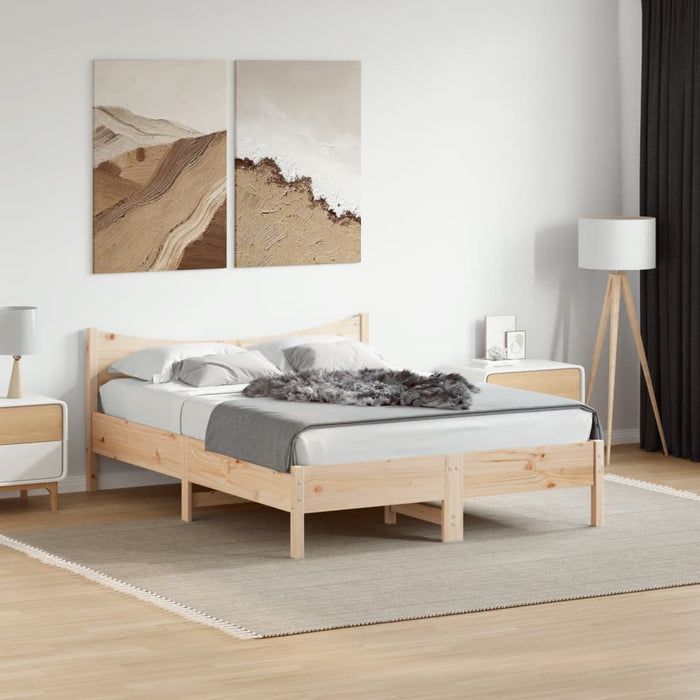 Bed Frame without Mattress 120x200 cm Solid Wood Pine