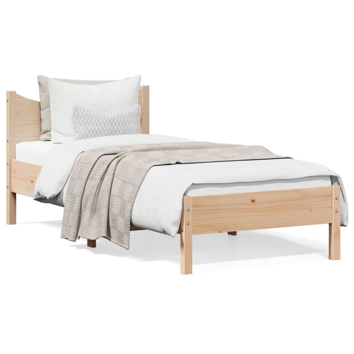 Bed Frame without Mattress 90x200 cm Solid Wood Pine