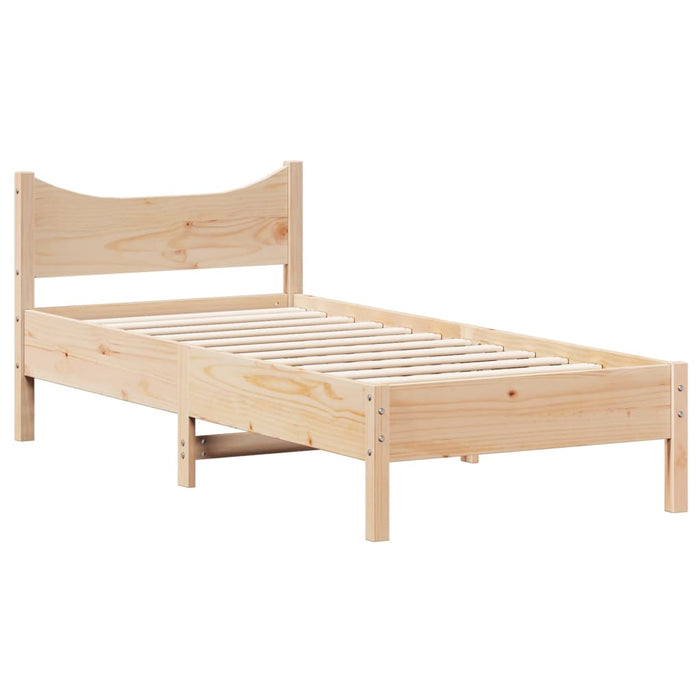 Bed Frame without Mattress 90x200 cm Solid Wood Pine